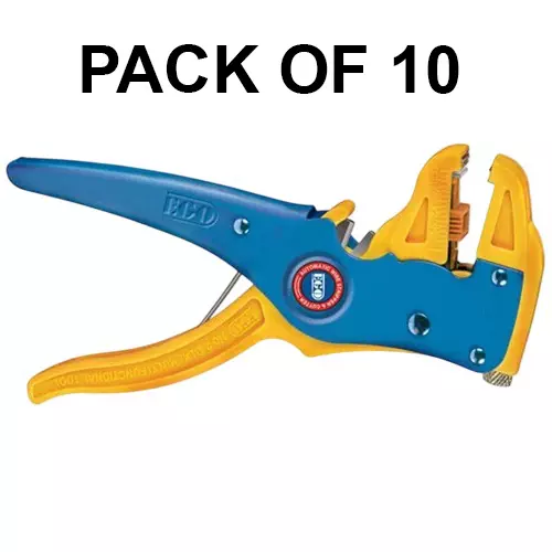 Buy ego-self-adjusting-wire-stripper-cutter-05-mm-to-6-mm-plastic-175-mm-length-yellow-blue-no-2-dlx Ego Self Adjusting Wire Stripper & Cutter 0.5 mm² to 6 mm² Plastic 175 mm Length Yellow & Blue, No. 2 DLX (Pack of 10)