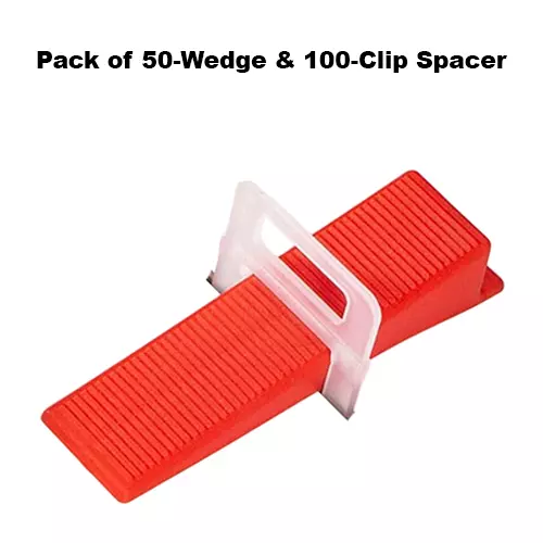 Buy flamingo-enterprise-tile-leveler-kit-50-pcs-wedge-100-clip-spacer-4-mm-durable-plastic-red-white-9-cm-length-fm-272 FLAMINGO ENTERPRISE Tile Leveler Kit 50 Pcs Wedge & 100 Clip Spacer 4 mm Durable Plastic Red & White 9 cm Length, FM-272