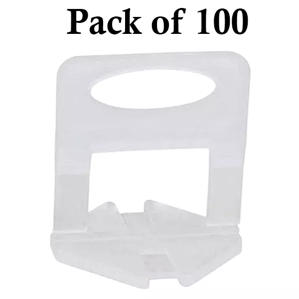 Buy ollset-tiles-leveling-clips-40-mm-4-cm-length-plastic-4-mm-thickness-white-pack-of-100 OLLSET Tiles Leveling Clips 40 mm (4 cm) Length Plastic 4 mm Thickness White (Pack of 100)