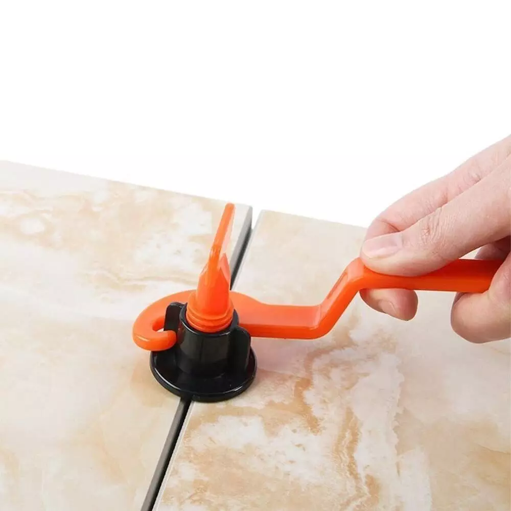 Shop generic-tile-leveling-system-spacer-5-mm-019-inch-post-level-non-magnetic-pvc-pack-of-150 GETANYWAY 50 Pcs Tile Leveling System Kit with Special Wrench & 100 Pcs Spacer 5 mm (0.19 inch)