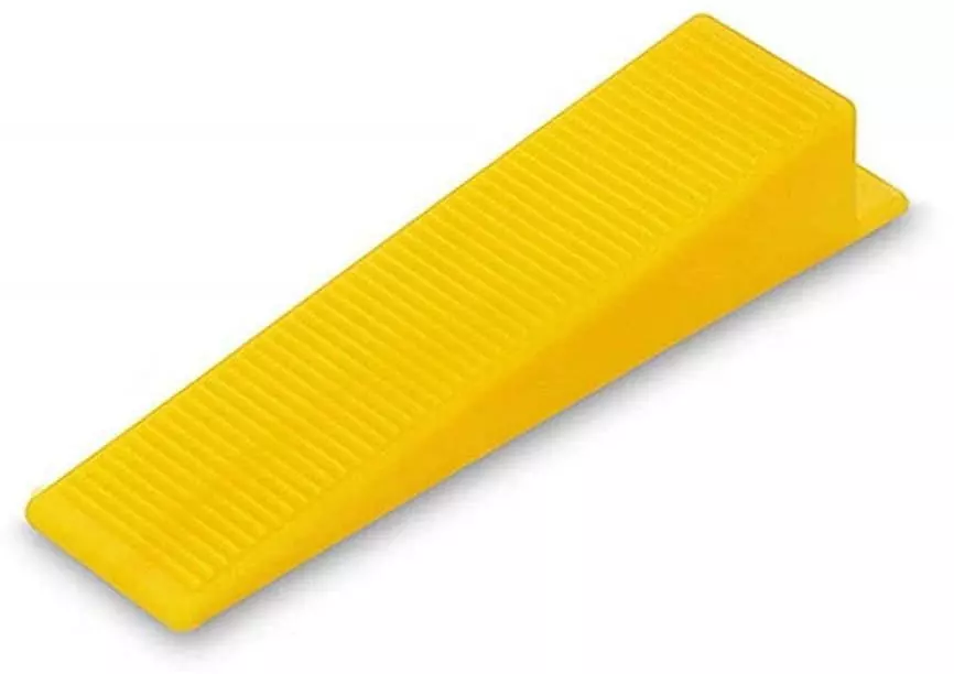 Buy ollset-wall-floor-spacer-tile-levelling-tools-50-mm-5-cm-length-plastic-2-mm-thickness-white-yellow-pack-of-300 OLLSET Wall Floor Spacer Tile Levelling Tools Kit 100 Pcs Wedge, 200 Pcs Clips with Plastic Trowel 50 mm (5 cm) Length 2 mm Thickness