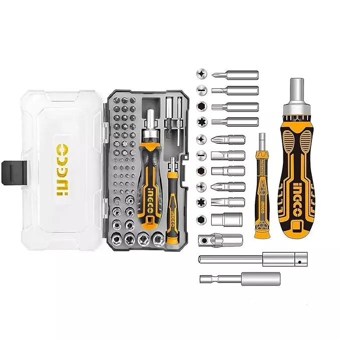 Ingco 55 Pcs Screwdriver Bit Set with Plastic Handle, HKSDB0558 Ingco 55 Pcs Screwdriver Bit Set with Plastic Handle, HKSDB0558
