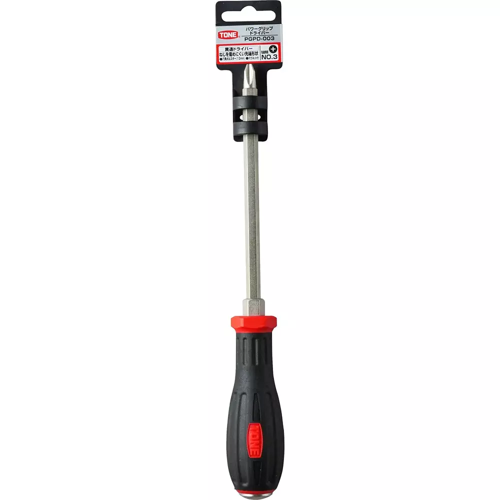 Shop tone-power-grip-screwdriver-plus-tip-type-no3-size-pgpd-003 TONE Power Grip Screwdriver Plus Tip Type No.3 Size, PGPD-003