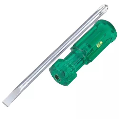 Ego 2 In 1 Reversible Screw Driver Minus & Phillip Head 6 mm Blade Dia. 200 mm Length Green, EXECUTIVE (Pack of 20) Ego 2 In 1 Reversible Screw Driver Minus & Phillip Head 6 mm Blade Dia. 200 mm Length Green, EXECUTIVE (Pack of 20)