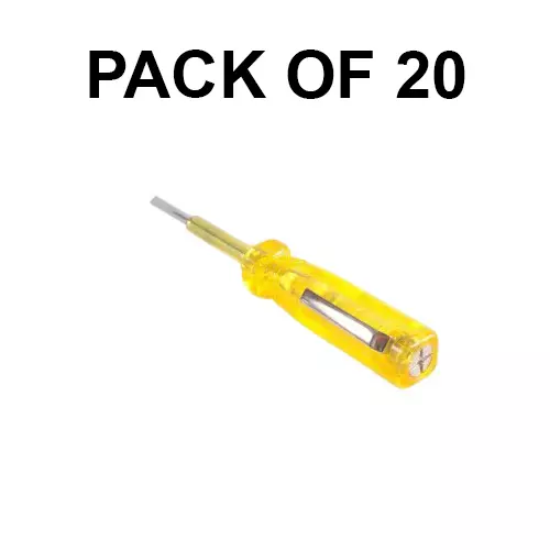 Buy ego-neon-tester-screwdriver-yellow-slotted-head-130-mm-length-liner-tester-heavy Ego Neon Tester Screwdriver Yellow Slotted Head 130 mm Length, LINER TESTER HEAVY (Pack of 20)