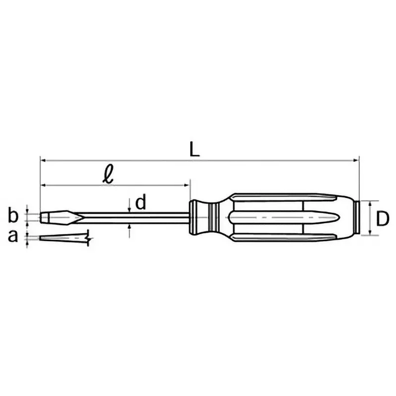 Buy ktc-penetrating-screwdriver-mdd1-100 Ktc Minus Penetrating Screwdriver Acetate Grip 6 mm Tip 100 mm Shaft, MDD1-100