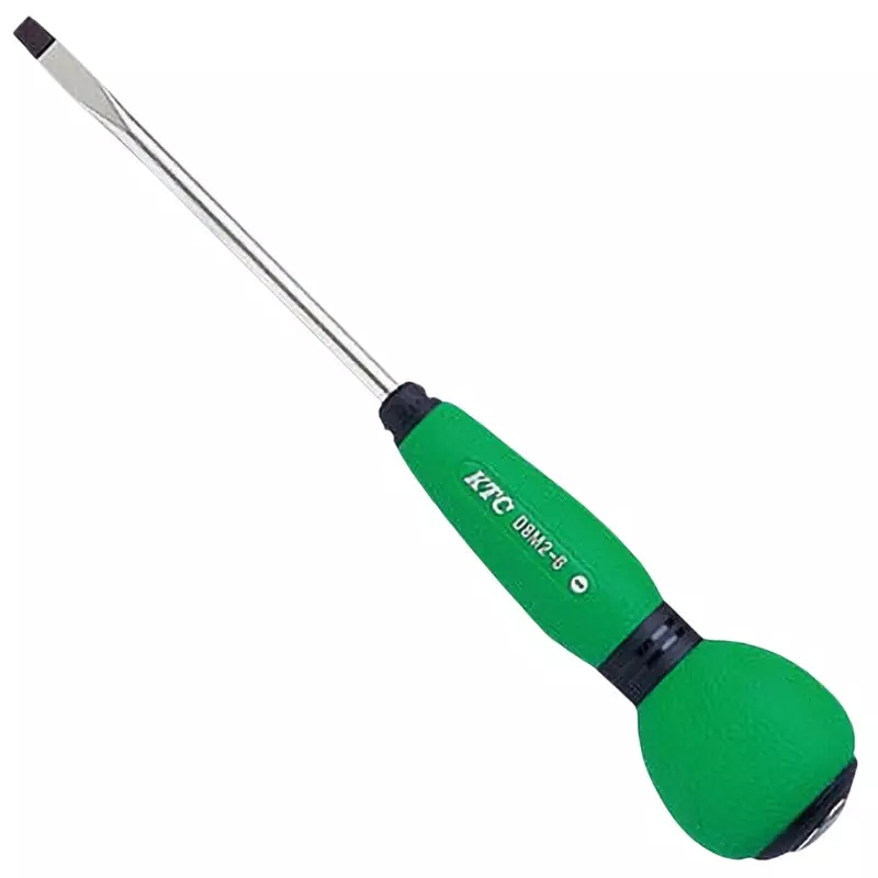 Ktc Stubby Minus Penetrating Screwdriver Elastomer Grip 6.3 mm Tip 100 mm Shaft, D8M2-6 Ktc Stubby Minus Penetrating Screwdriver Elastomer Grip 6.3 mm Tip 100 mm Shaft, D8M2-6