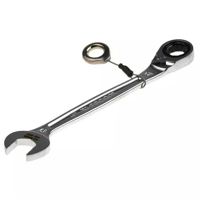 Facom Combination Ratchet Spanner, 17mm, Metric, Height Safe, Double Ended, 225 mm Overall, 467.17SLS Facom Combination Ratchet Spanner, 17mm, Metric, Height Safe, Double Ended, 225 mm Overall, 467.17SLS