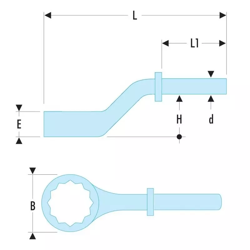 Best facom-ring-spanner-24mm-metric-180-mm-overall-54a24 Facom Ring Spanner, 24mm, Metric, 180 mm Overall, 54A.24