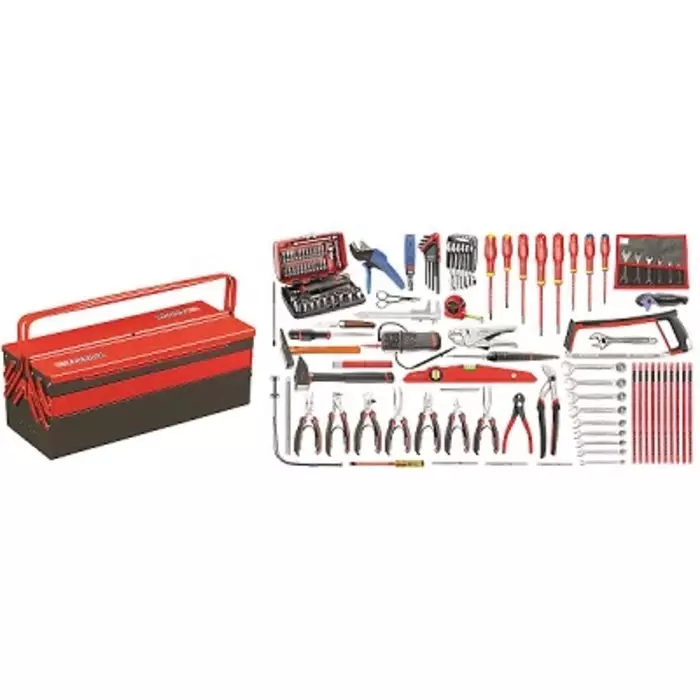 Facom 120 Piece Electrician Tool Kit with Box, 2070.E18 Facom 120 Piece Electrician Tool Kit with Box, 2070.E18