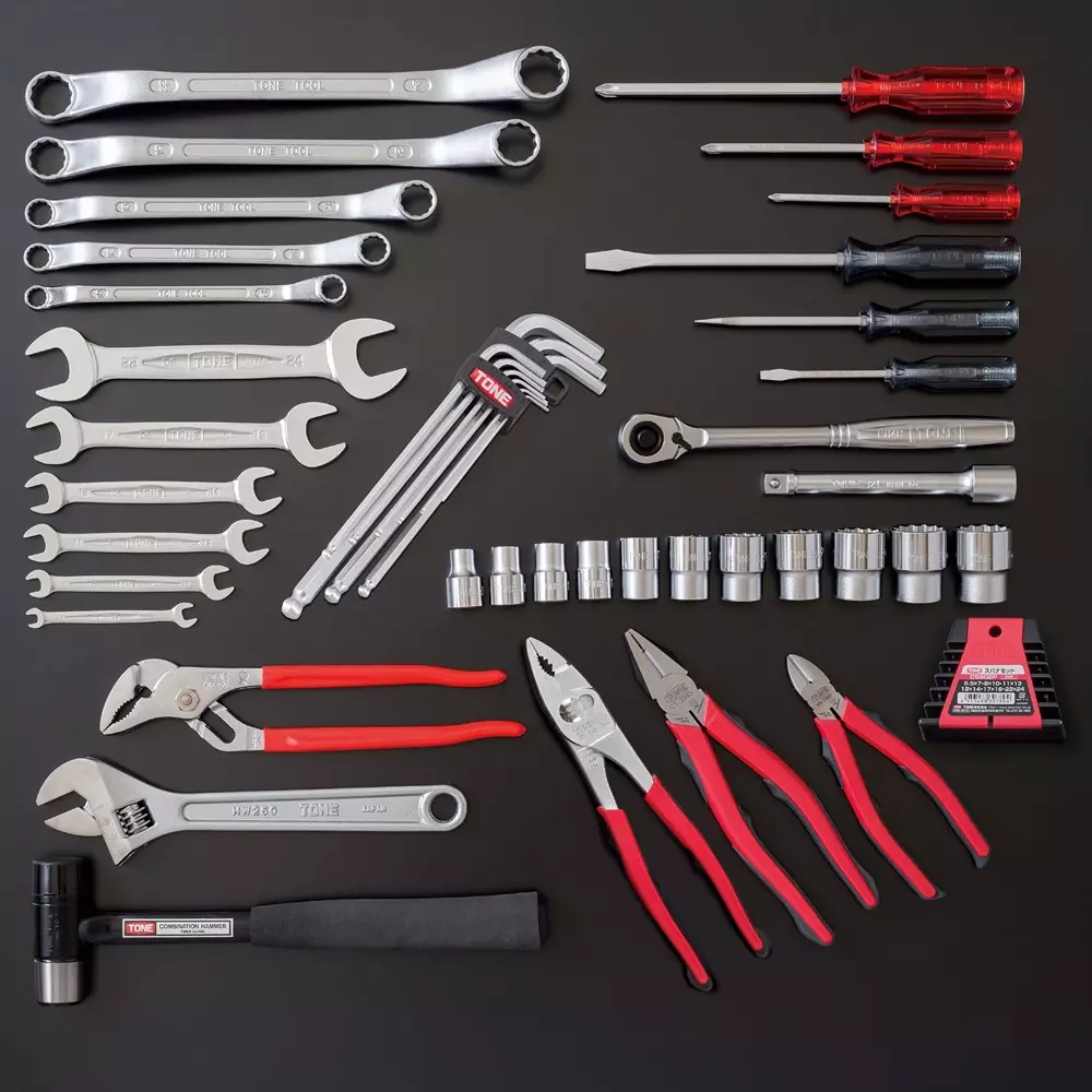 Shop tone-tool-set-tsa3331-95-mm-square-drive-tsa3331bk-set-of-61-pcs TONE Tool Set Tsa3331 9.5 mm Square Drive, TSA3331BK (Set of 61 Pcs)