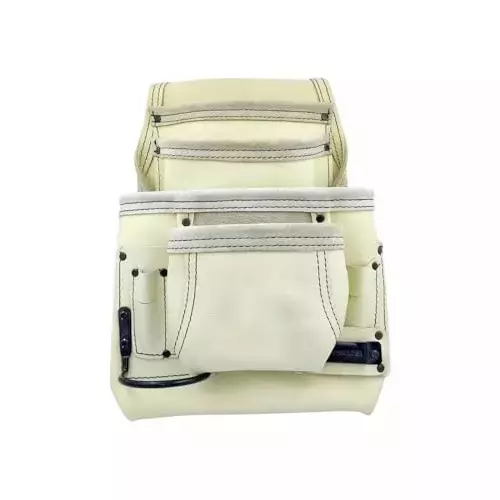 Best buyohlic-international-nail-tool-bag-heavy-duty-top-grain-leather-cream-white-color-with-10-pockets-for-professional-use-tq-mciw-cw6u Buyohlic International Nail & Tool Bag Heavy Duty Top Grain Leather Cream White Color with 10 Pockets for Professional Use, TQ-MCIW-CW6U