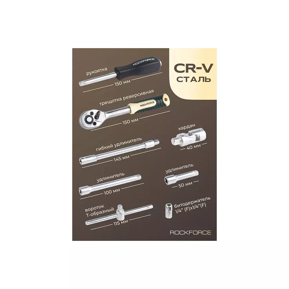 Best rock-force-tool-kit-set-4--14-mm-head-range-635-mm-14-inch-rf-2622-5-pack-of-62-pcs Rock Force Tool Kit Set 4 - 14 mm Head Range 6.35 mm (1/4 inch), RF-2622-5 (Pack of 62 Pcs)