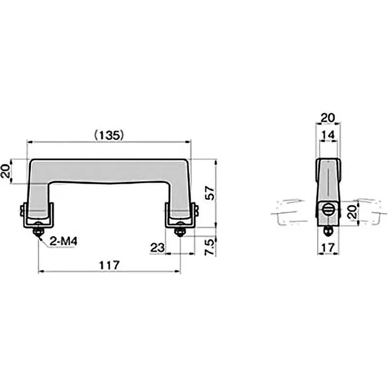 TAKIGEN Square Pull Handle Polystyrene 110 g, AP-83-Gray TAKIGEN Square Pull Handle Polystyrene 110 g, AP-83-Gray