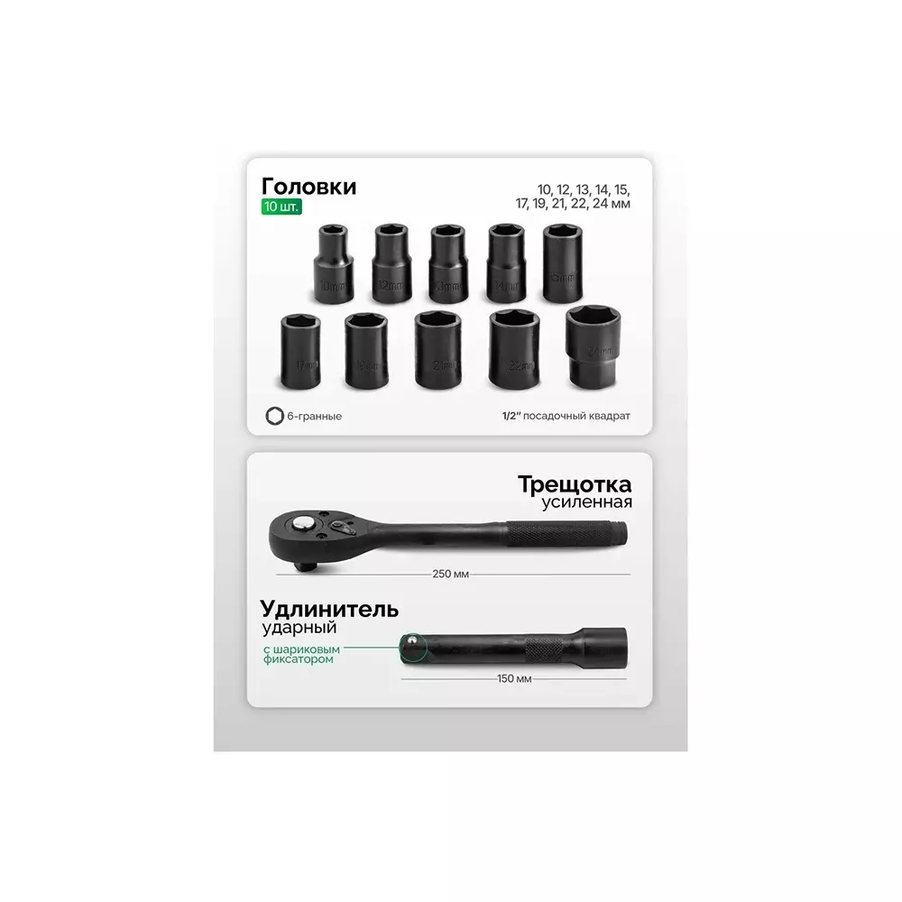 Best rock-force-percussion-socket-set-10--24-mm-head-range-127-mm-12-inch-rf-4122-5-pack-of-12-pcs Rock Force Percussion Socket Set 10 - 24 mm Head range 12.7 mm (1/2 inch), RF-4122-5 (Pack of 12 Pcs)