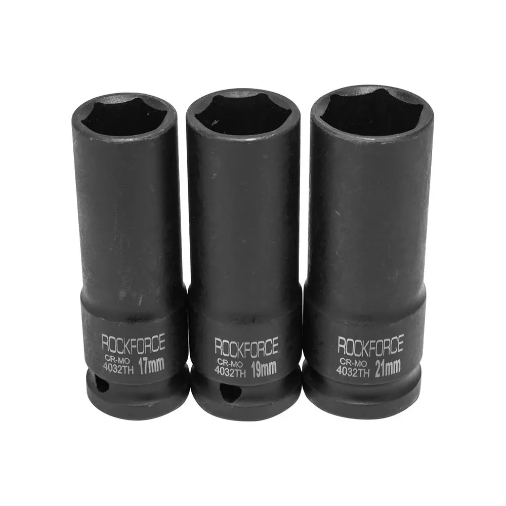 Offer rock-force-impact-thin-walled-wheel-heads-set-chrome-molybdenum-steel-17-19-21-mm-head-127-mm-12-inch-rf-4032th-set-of-3-pcs Rock Force Impact Thin-Walled Wheel Heads Set Chrome-Molybdenum Steel 17, 19 & 21 mm Head 12.7 mm (1/2 inch), RF-4032TH (Set of 3 Pcs)