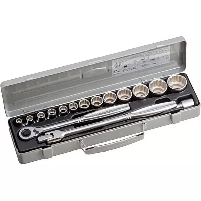 TONE Socket Wrench Set 770M 12.7 mm Square Drive, 770M (Set of 16 Pcs) TONE Socket Wrench Set 770M 12.7 mm Square Drive, 770M (Set of 16 Pcs)