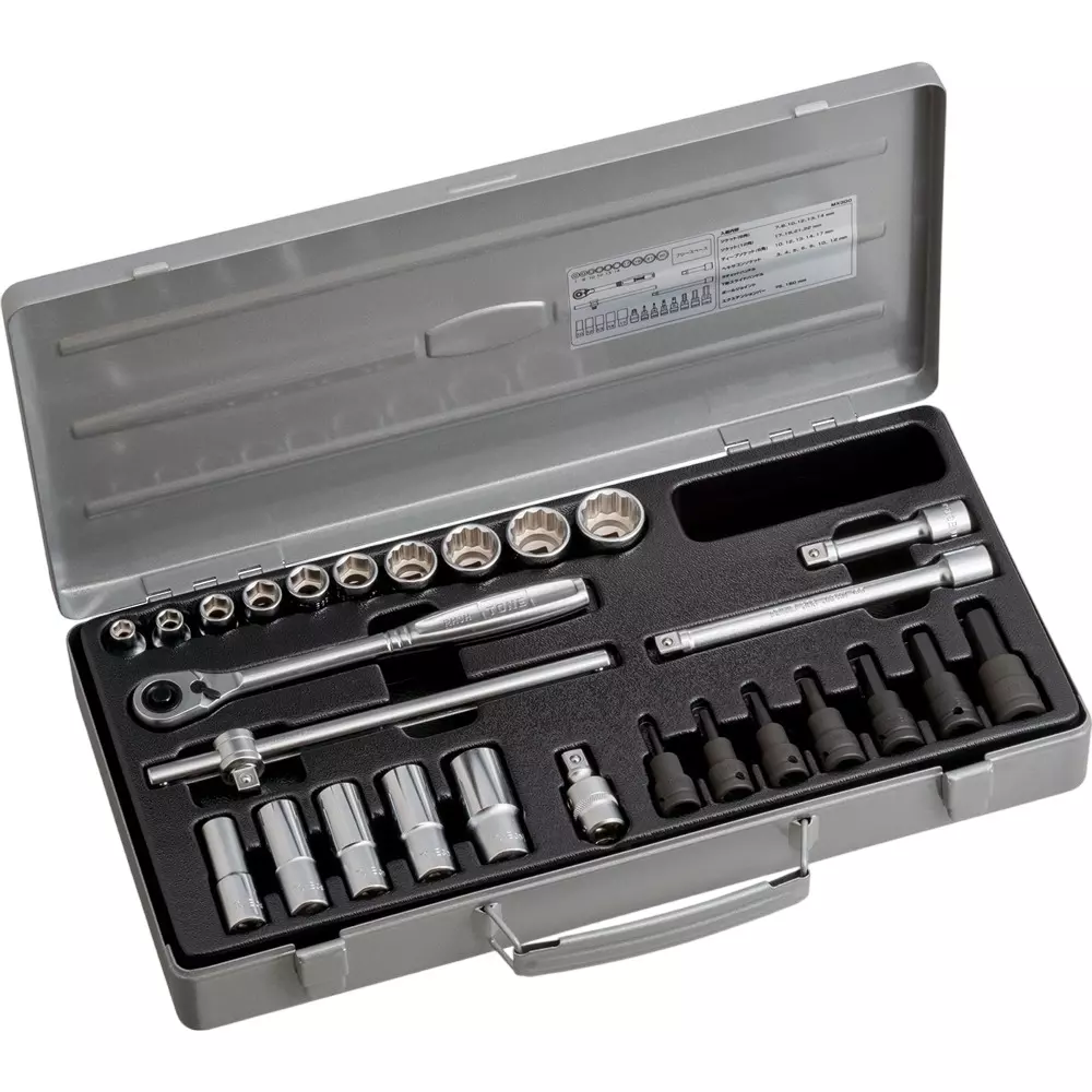TONE Mixed Socket Wrench Set 9.5 mm Square Drive, MX300 TONE Mixed Socket Wrench Set 9.5 mm Square Drive, MX300