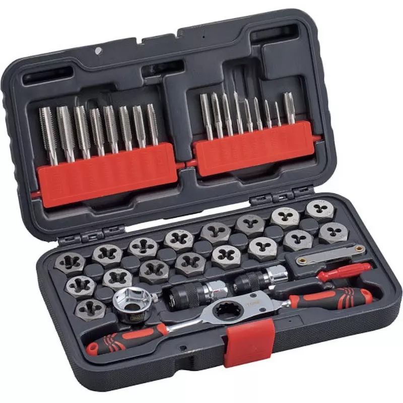 TONE Tap & Die Set 170x300x58 mm, 40 Points (M3 x 0.5 to M12 x 1.75Instruction Manual, TDS400 TONE Tap & Die Set 170x300x58 mm, 40 Points (M3 x 0.5 to M12 x 1.75Instruction Manual, TDS400