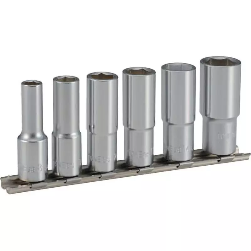 TONE Deep Socket Set Hexagon Type With Holder 9.5 mm, HSL306 (6 Pcs Set) TONE Deep Socket Set Hexagon Type With Holder 9.5 mm, HSL306 (6 Pcs Set)