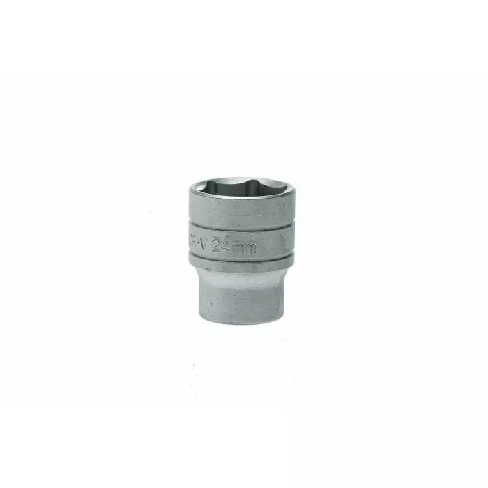 Teng Tools 1/2 inch Drive 24 mm Standard Socket, 6 Point, 40 mm Overall Length, M1205246-C Teng Tools 1/2 inch Drive 24 mm Standard Socket, 6 Point, 40 mm Overall Length, M1205246-C