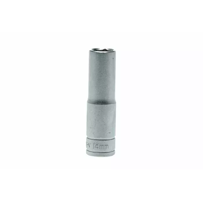 Teng Tools 1/2 inch Drive 14 mm Deep Socket, 6 Point, 79 mm Overall Length, M1206146-C Teng Tools 1/2 inch Drive 14 mm Deep Socket, 6 Point, 79 mm Overall Length, M1206146-C