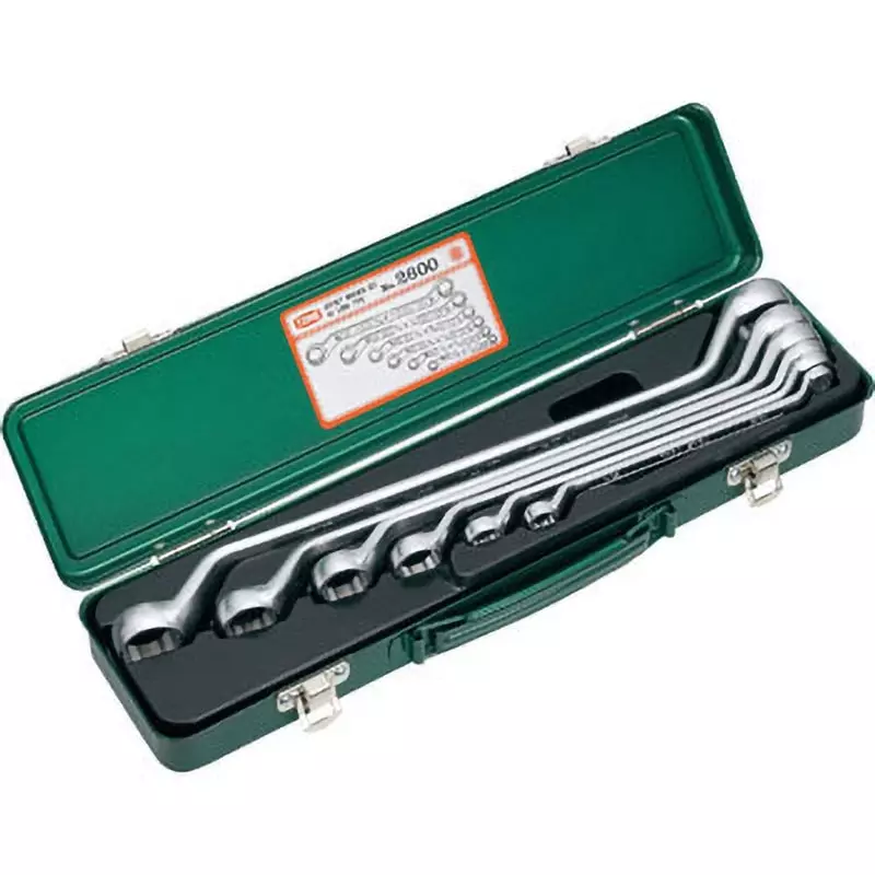 TONE Glasses Wrench Set 45° Long Type 8 x 9, 10 x 12, 11 x 13, 14 x 17, 19 x 21, 22 x 24, 23 x 26, 24 x 27 mm, 2800M (8 Pcs Set) TONE Glasses Wrench Set 45° Long Type 8 x 9, 10 x 12, 11 x 13, 14 x 17, 19 x 21, 22 x 24, 23 x 26, 24 x 27 mm, 2800M (8 Pcs Set)