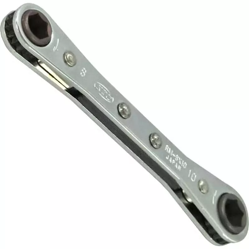 Ktc Plate Ratchet Glasses Wrench 8x10 mm 120 mm Length, RM-8x10 Ktc Plate Ratchet Glasses Wrench 8x10 mm 120 mm Length, RM-8x10