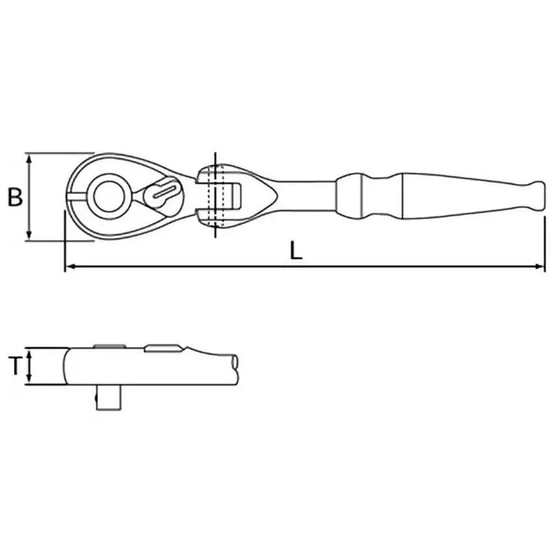 Buy ktc-ratchet-handle-br2f Ktc FlexRatchet Handle 125 mm Dimension 6.3 mm Sq. Drive, BR2F
