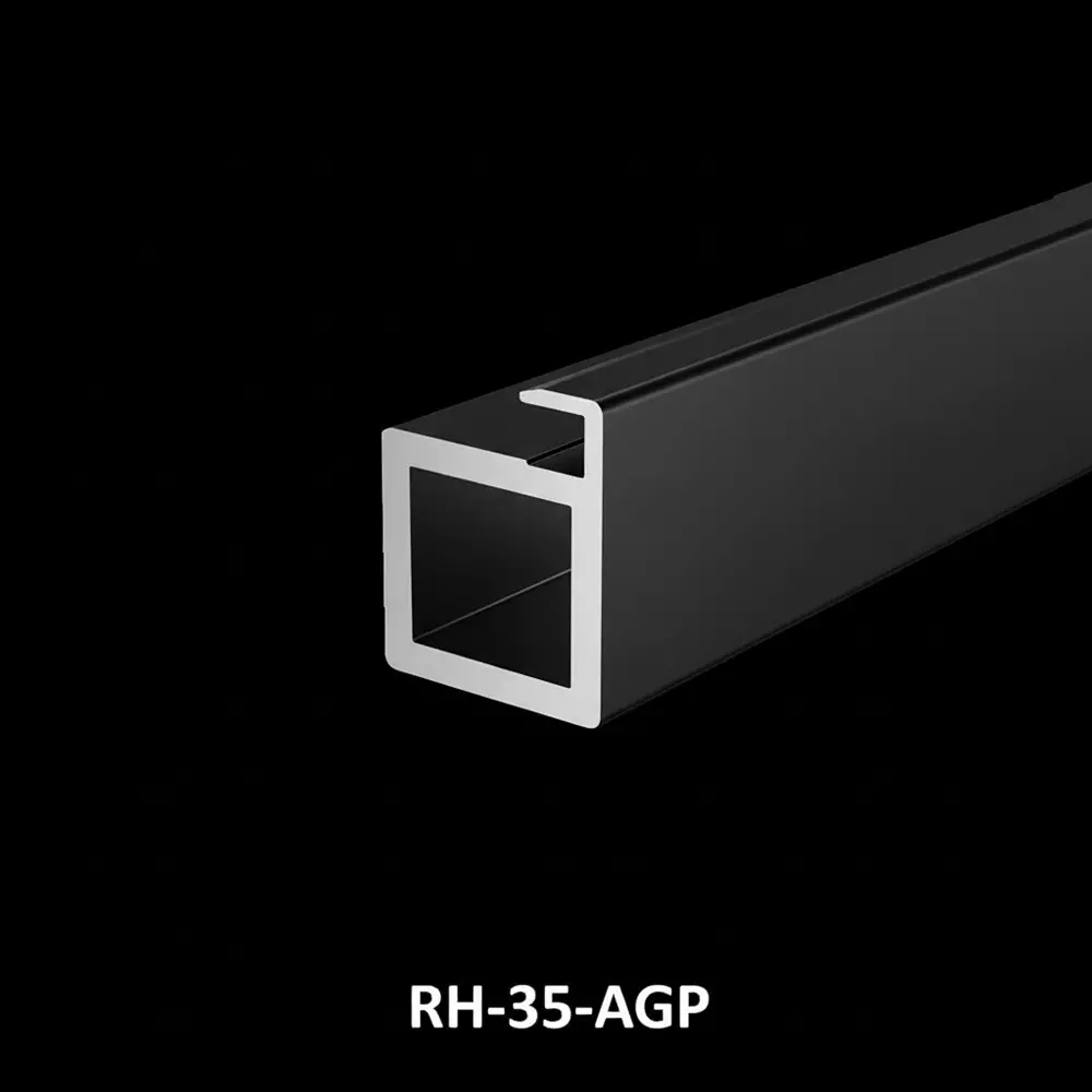 Buy ebco-aluminium-glass-shutter-profile-with-4-mm-sleeve-for-recessed-hinge-35-anodised-silver-finish-3-m-length-rh35-agp-ab Ebco Aluminium Glass Shutter Profile With 4 mm Sleeve for Recessed Hinge 35, Anodised Black Finish, 3 m Length, RH35-AGP-AB