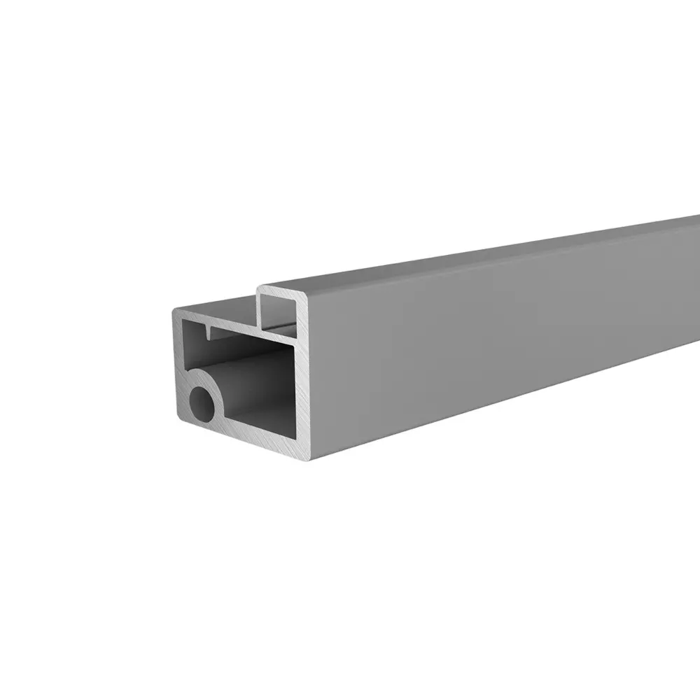 Ebco Aluminium Glass Shutter Profile With 4 mm Sleeve for Recessed Hinge 25, Anodised Silver Finish, 3 m Length, RH25-AGP-AS Ebco Aluminium Glass Shutter Profile With 4 mm Sleeve for Recessed Hinge 25, Anodised Silver Finish, 3 m Length, RH25-AGP-AS