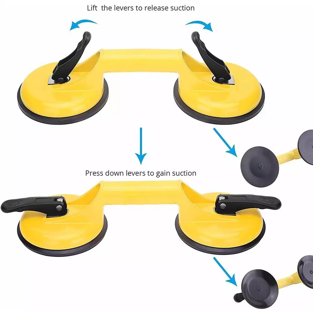 Buy flamingo-glass-carrying-handlelifter-puller-2-cups-25-cm-aluminium-rubber-black-yellow Flamingo Glass Carrying Handle/Lifter Puller 2 Cups 25 cm Aluminium, Rubber Black, Yellow