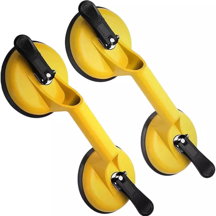 Flamingo Glass Carrying Handle/Lifter Puller 2 Cups 32 cm Aluminium, Rubber Yellow (Pack of 2 Pcs) Flamingo Glass Carrying Handle/Lifter Puller 2 Cups 32 cm Aluminium, Rubber Yellow (Pack of 2 Pcs)