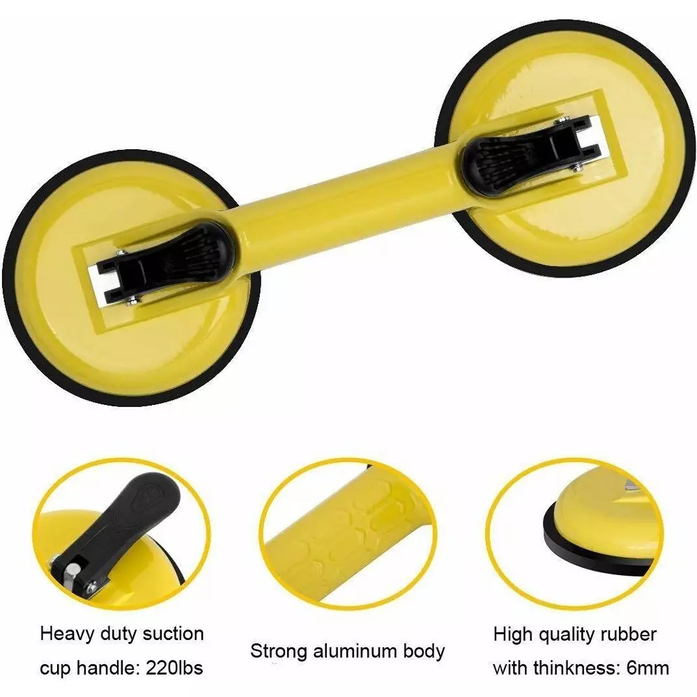 Buy flamingo-glass-carrying-handlelifter-puller-2-cups-24-cm-aluminium-rubber-yellow Flamingo Glass Carrying Handle/Lifter Puller 2 Cups 24 cm Aluminium, Rubber Yellow