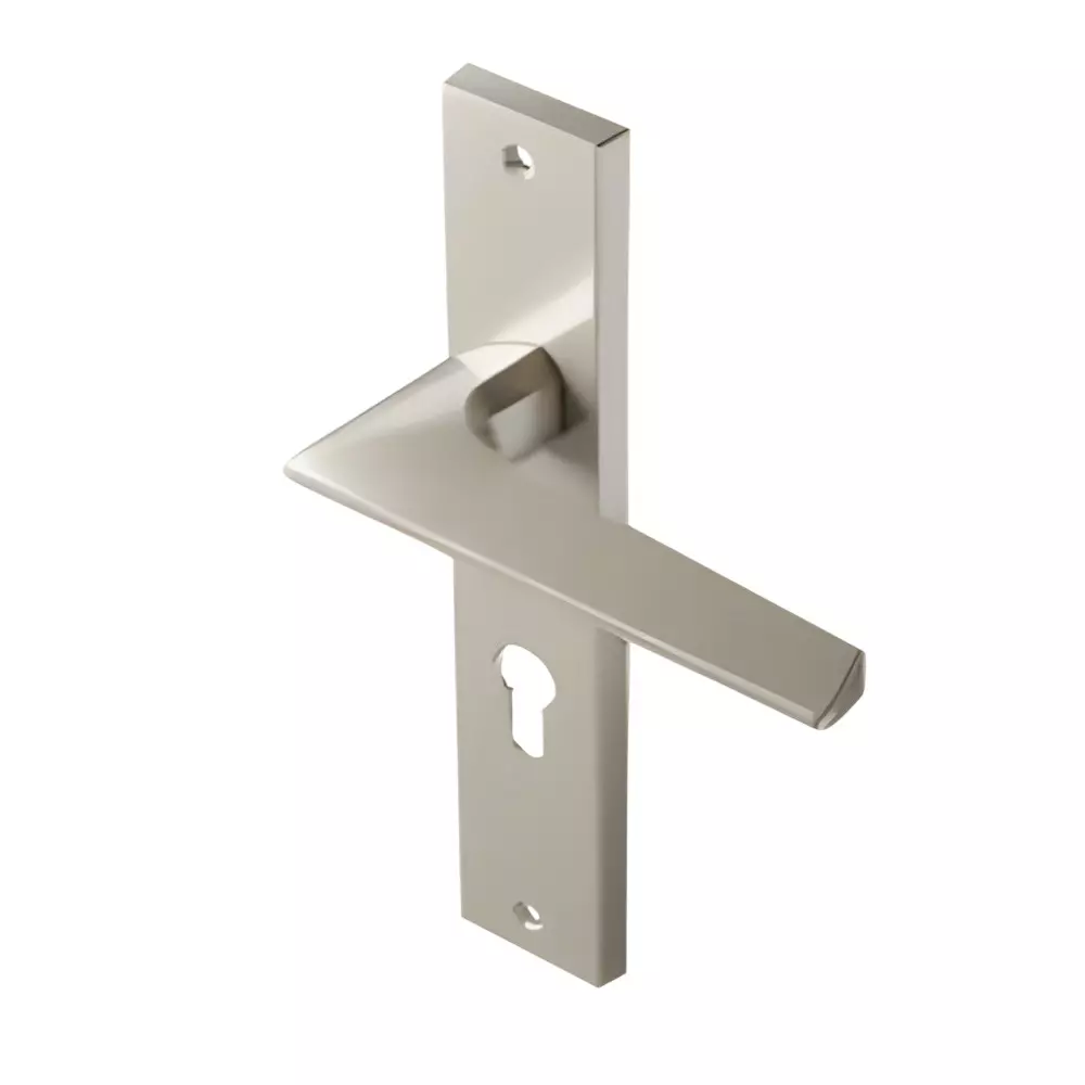 Ebco Mortise Door Handle Brass Zen Backplate 2 Brushed Nickel Finish and Size 250x35 mm, MDHBZ-B2-NB Ebco Mortise Door Handle Brass Zen Backplate 2 Brushed Nickel Finish and Size 250x35 mm, MDHBZ-B2-NB