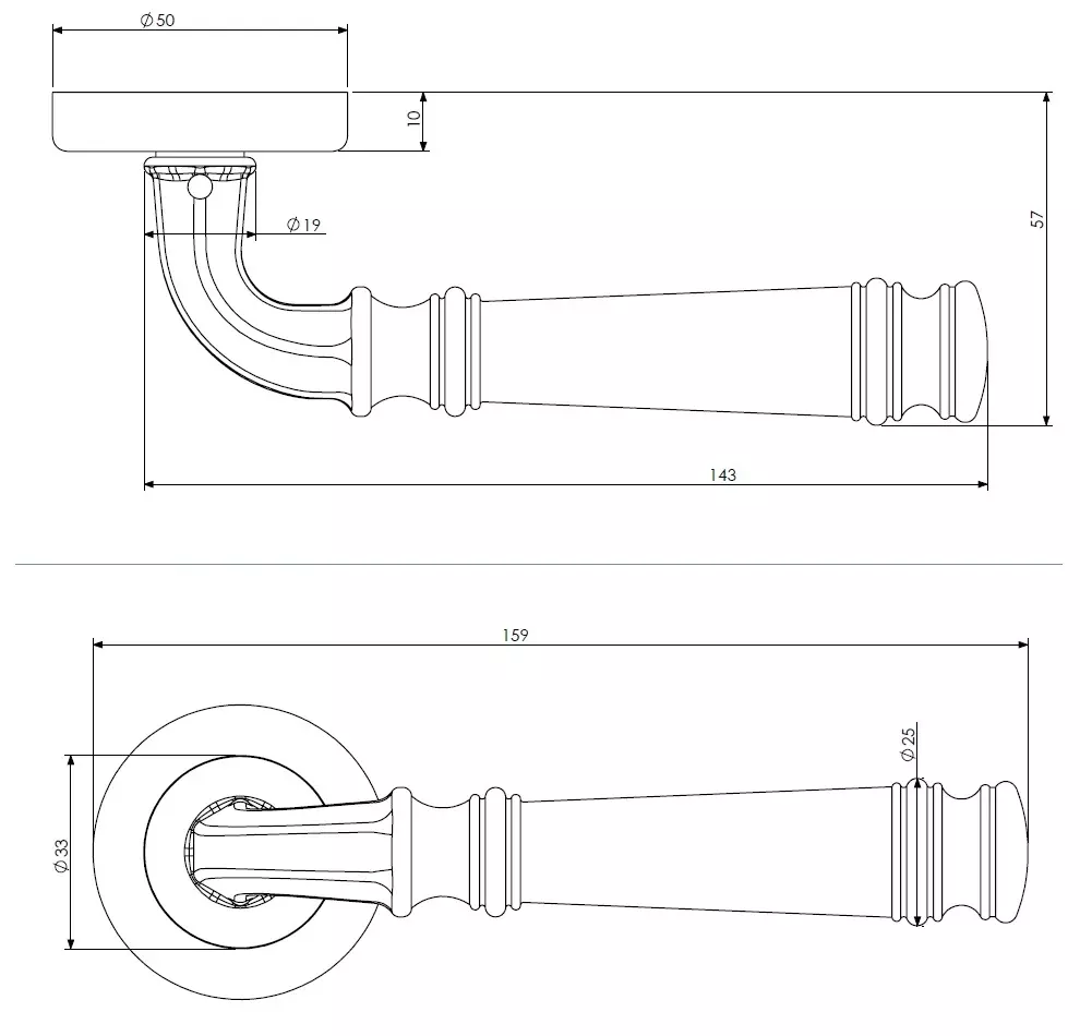 Buy ebco-mortise-door-handle-brass-zen-on-rose-6-antique-brass-finish-and-50-mm-keyhole-mdhbz-kh50-r6-aq Ebco Mortise Door Handle Brass Zen On Rose 6 Antique Brass Finish and ⌀50 mm Keyhole, MDHBZ-KH50-R6-AQ