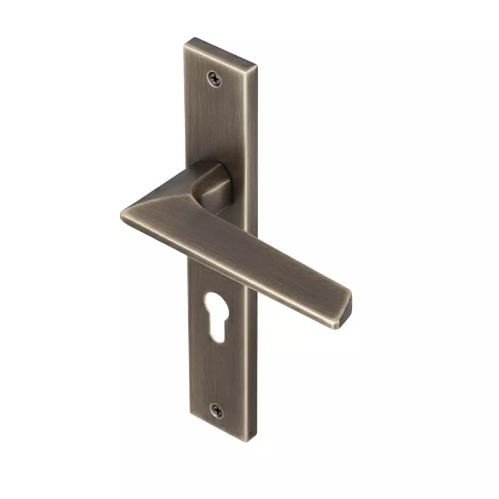 Ebco Mortise Door Handle Brass Zen Backplate 2 Antique Brass Finish and Size 250x35 mm, MDHBZ-B2-AQ Ebco Mortise Door Handle Brass Zen Backplate 2 Antique Brass Finish and Size 250x35 mm, MDHBZ-B2-AQ