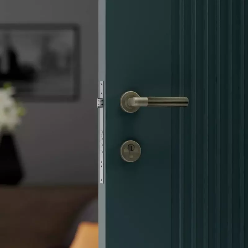 Product ebco-mortise-door-handle-brass-zen-on-rose-3-antique-brass-finish-and-50-mm-keyhole-mdhbz-kh50-r3-aq Ebco Mortise Door Handle Brass Zen On Rose 3 Antique Brass Finish and ⌀50 mm Keyhole, MDHBZ-KH50-R3-AQ