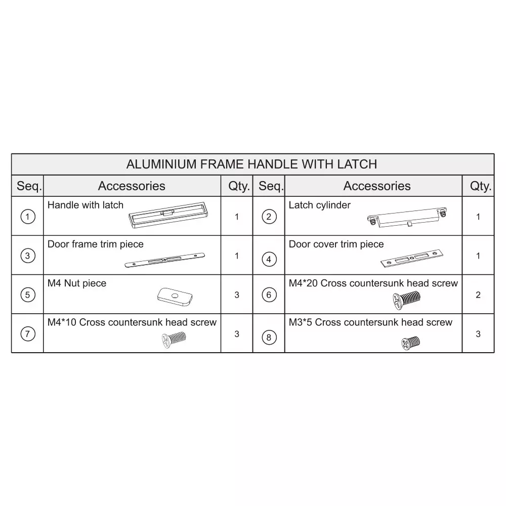 Shop ebco-handle-with-latch-black-finish-aluminium-body-for-sliding-partition-system-hl1-sps-set-of-2 Ebco Handle with Latch Black Finish Aluminium Body for Sliding Partition System, HL1-SPS (Set of 2)