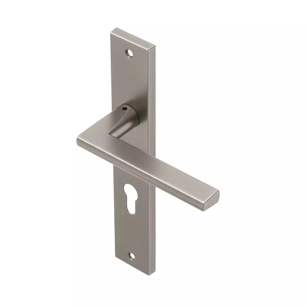 Ebco Mortise Door Handle Brass Zen Backplate 1 Brushed Nickel Finish and Size 250x35 mm, MDHBZ-B1-NB Ebco Mortise Door Handle Brass Zen Backplate 1 Brushed Nickel Finish and Size 250x35 mm, MDHBZ-B1-NB