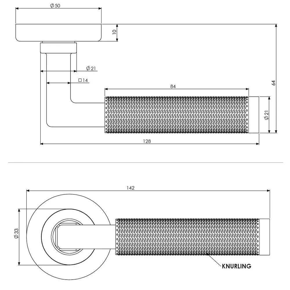 Buy ebco-mortise-door-handle-brass-zen-on-rose-2-brushed-nickel-finish-and-50-mm-keyhole-mdhbz-kh50-r2-nb Ebco Mortise Door Handle Brass Zen On Rose 2 Brushed Nickel Finish and ⌀50 mm Keyhole, MDHBZ-KH50-R2-NB