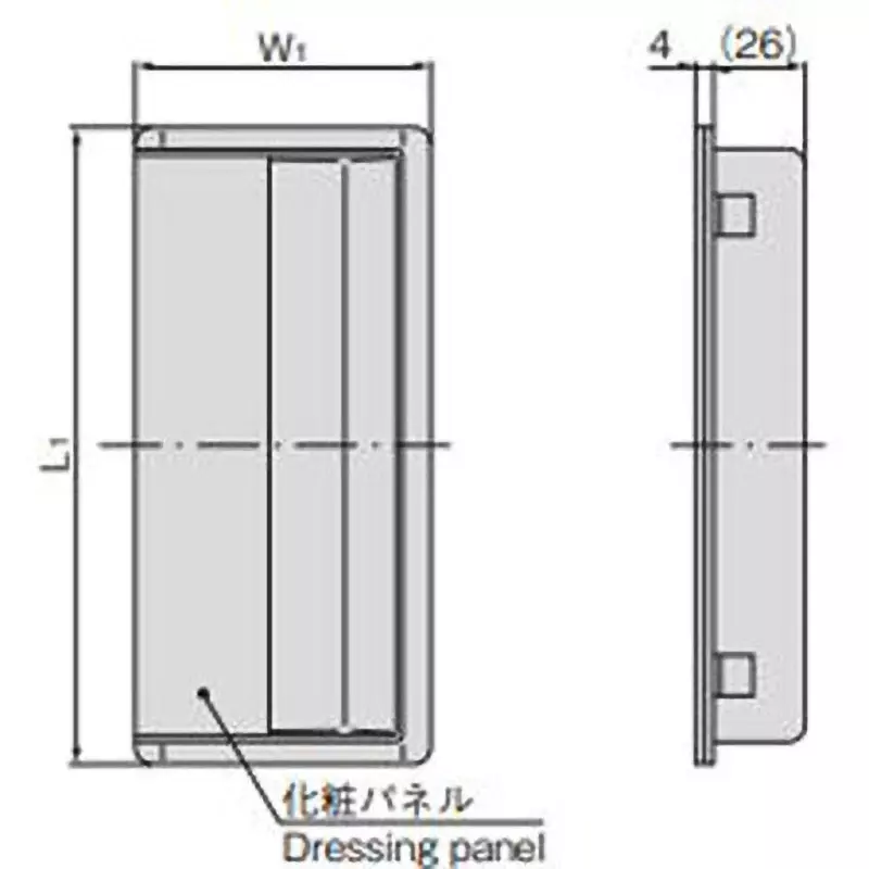 Buy takigen-embedded-handle-abs-resin-82x70-mm-w1xw2-ap-179-1-gray TAKIGEN Embedded Handle ABS Resin 82x70 mm (W1xW2), AP-179-1-Gray