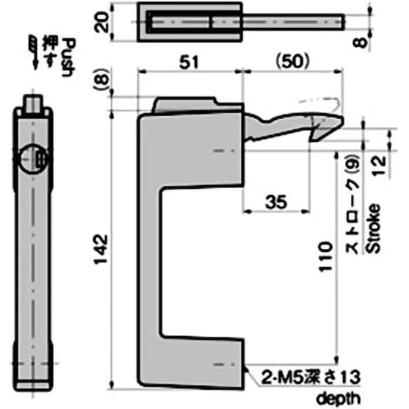 Buy takigen-one-touch-lever-handle-61098266 TAKIGEN One-Touch Lever Handle Aluminum Alloy, A-231-2