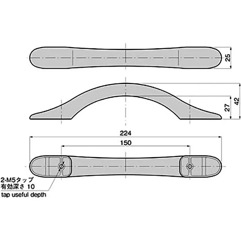 TAKIGEN Stainless Steel Handle Electropolishing (TMP) Finish, A-1823-TMP TAKIGEN Stainless Steel Handle Electropolishing (TMP) Finish, A-1823-TMP