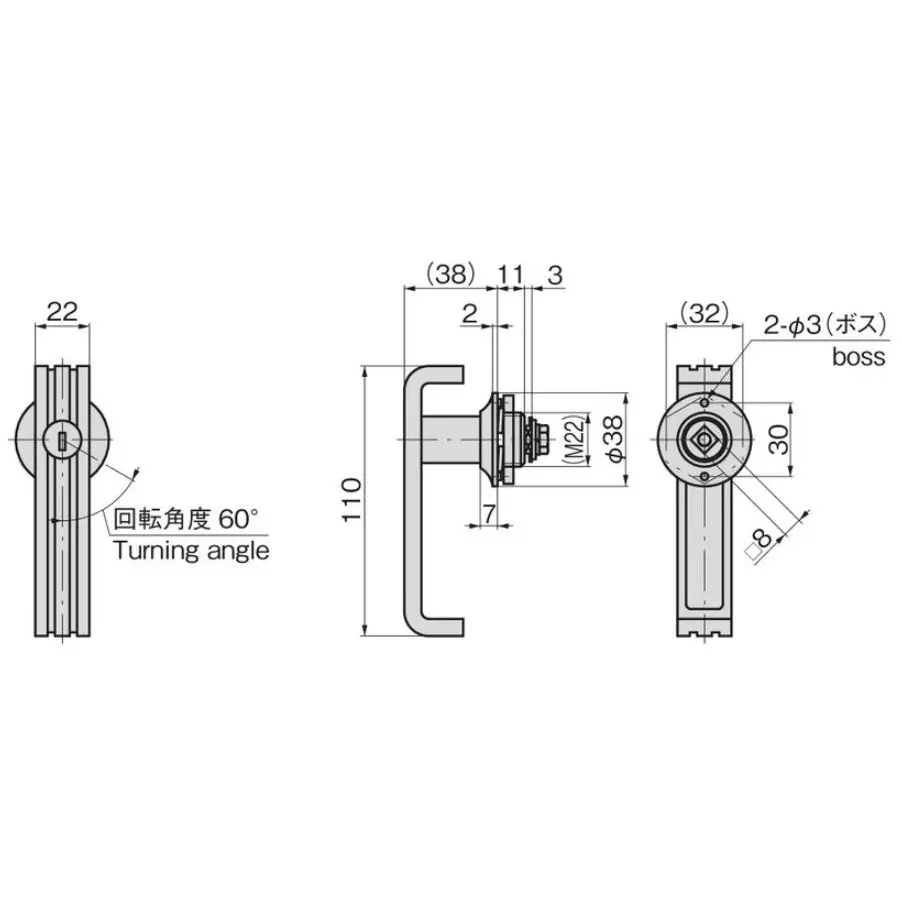 Buy takigen-l-shaped-handle-chrome-plating-210-g-a-32-1 TAKIGEN L-Shaped Handle Chrome Plating 210 g, A-32-1