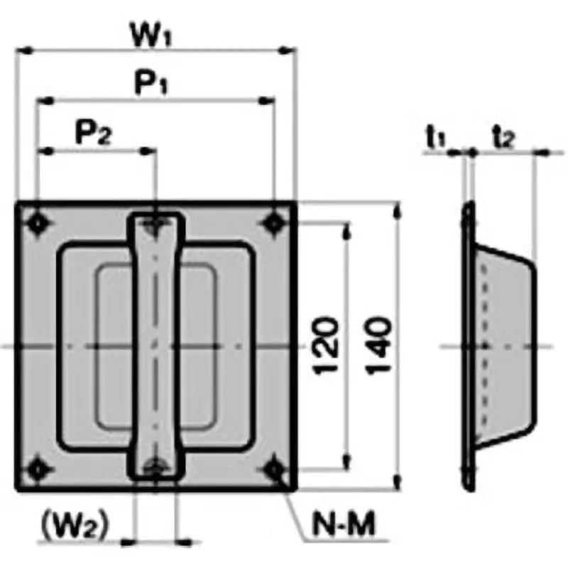 Buy takigen-stainless-steel-large-embedded-handle-240-g-a-1282-3 TAKIGEN Stainless Steel Large Embedded Handle 240 g, A-1282-3