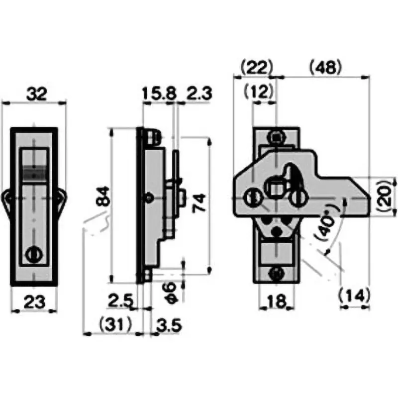 TAKIGEN Center Plane Handle Zinc Alloy Satin Chrome Plating, A-150-3-1(#030) TAKIGEN Center Plane Handle Zinc Alloy Satin Chrome Plating, A-150-3-1(#030)