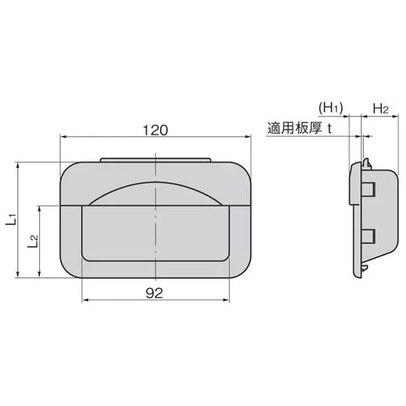 Buy takigen-embedded-handle-polycarbonate-abs-alloy-ap-30-2-3-white TAKIGEN Embedded Handle Polycarbonate + ABS Alloy, AP-30-2-3-White