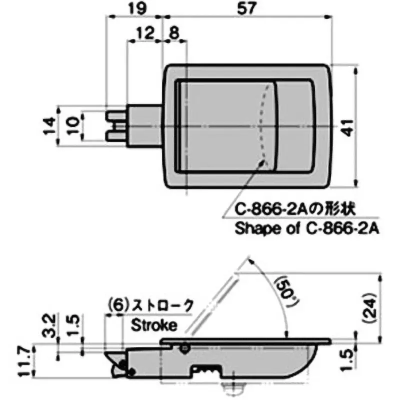 Buy takigen-plane-latch-aluminum-alloy-satin-like-silver-metallic-paint-finish-c-866-2b TAKIGEN Plane Latch Aluminum Alloy Satin-Like Silver Metallic Paint Finish, C-866-2B