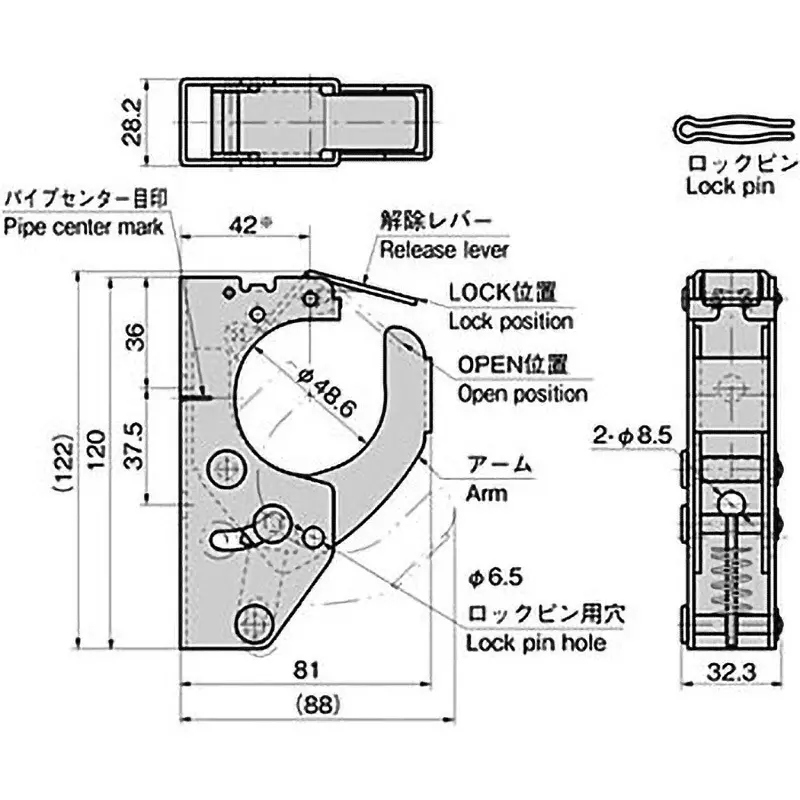 Buy takigen-pipe-catch-stainless-steel-barrel-polishing-c-1486-c TAKIGEN Pipe Catch Stainless Steel Barrel Polishing, C-1486-C